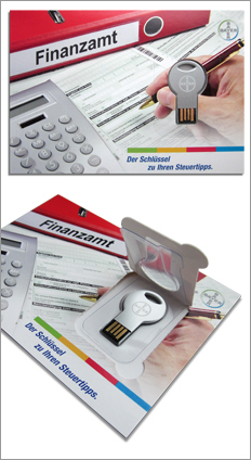 Abbildung: USB Postcard mit Mini-Key